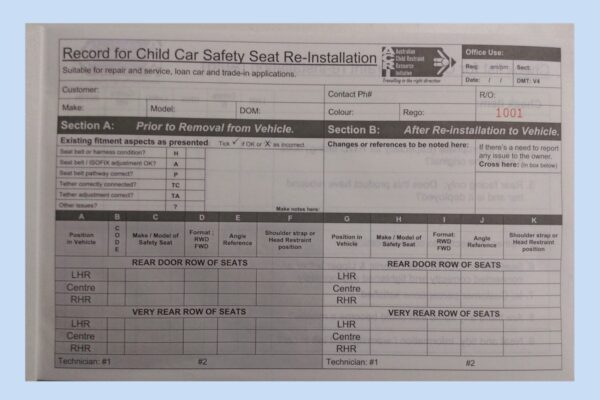 Automotive Re-Installation Record - Image 2