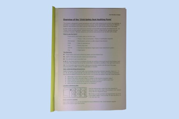 Child Safety Seat Auditing Forms - Image 3